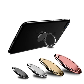 Universalus metalinis laikiklis Piršto žiedo telefono laikiklis 360 pasukamas darbalaukio stovas mini iPhone iPhone Cradle palaikymui