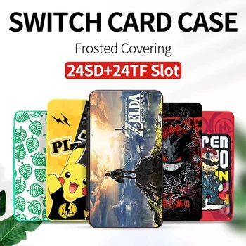 24 in 1 žaidimo kortelių dėklo laikiklis, skirtas Nintendo Switch Lite magnetinių kasečių dėžutei su minkštu lizdu jungikliui / switch oled priedams