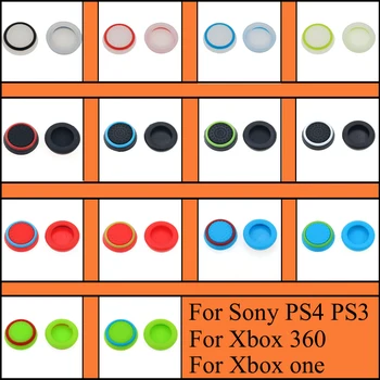 YuXi neslystantis silikonas spalvingas Analoginis vairasvirtės nykščio lazdelės rankenos dangtelių dėklai, skirti PS3 PS4 Xbox 360 Xbox One valdikliui